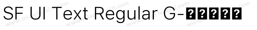 SF UI Text Regular G字体转换
